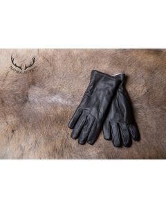 Suomalainen miesten lammasnappa-sormikas, lämpövanuvuori, musta